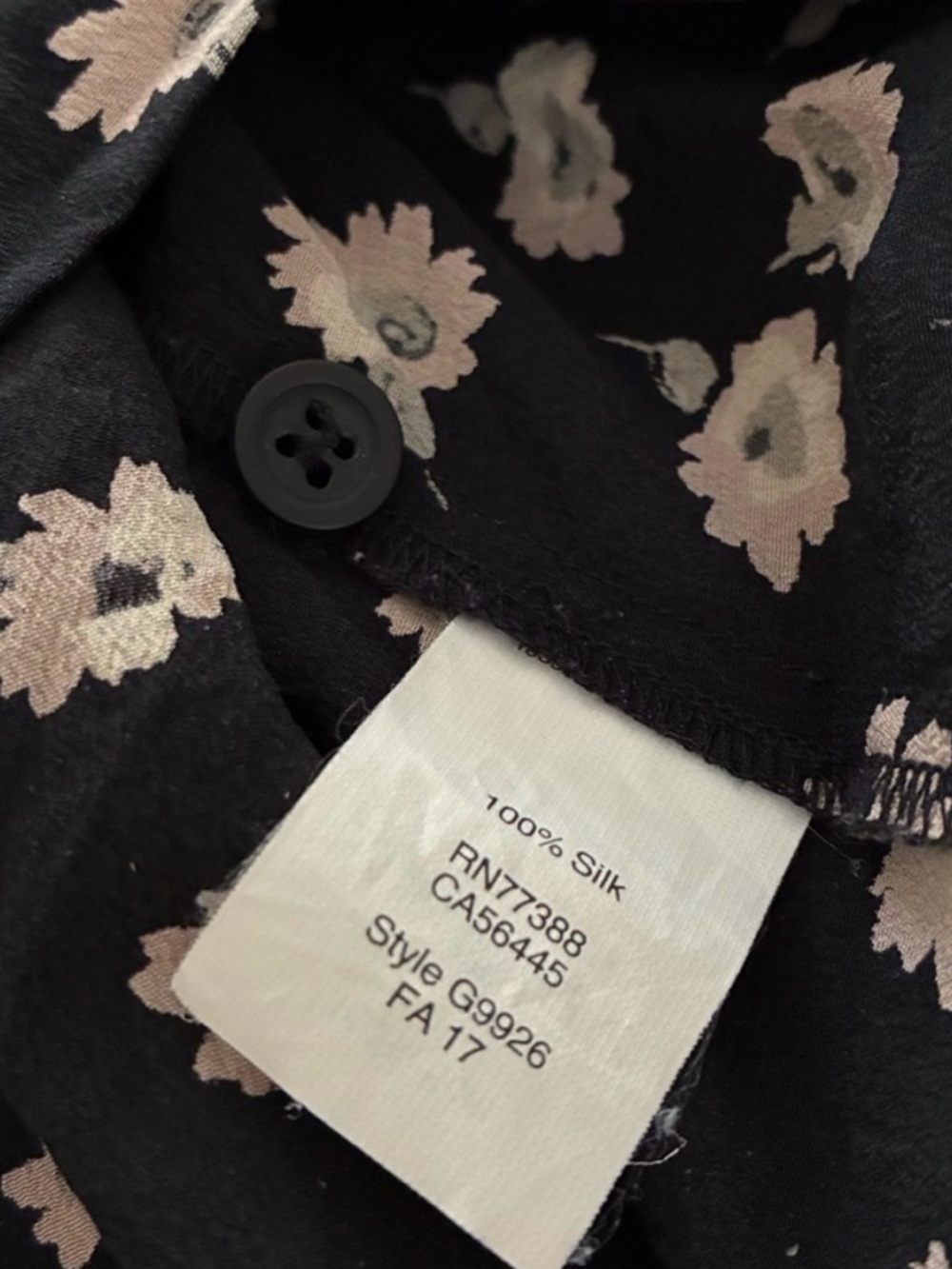 Madewell 100% Silk floral blouse XXS - Picture 6 of 6